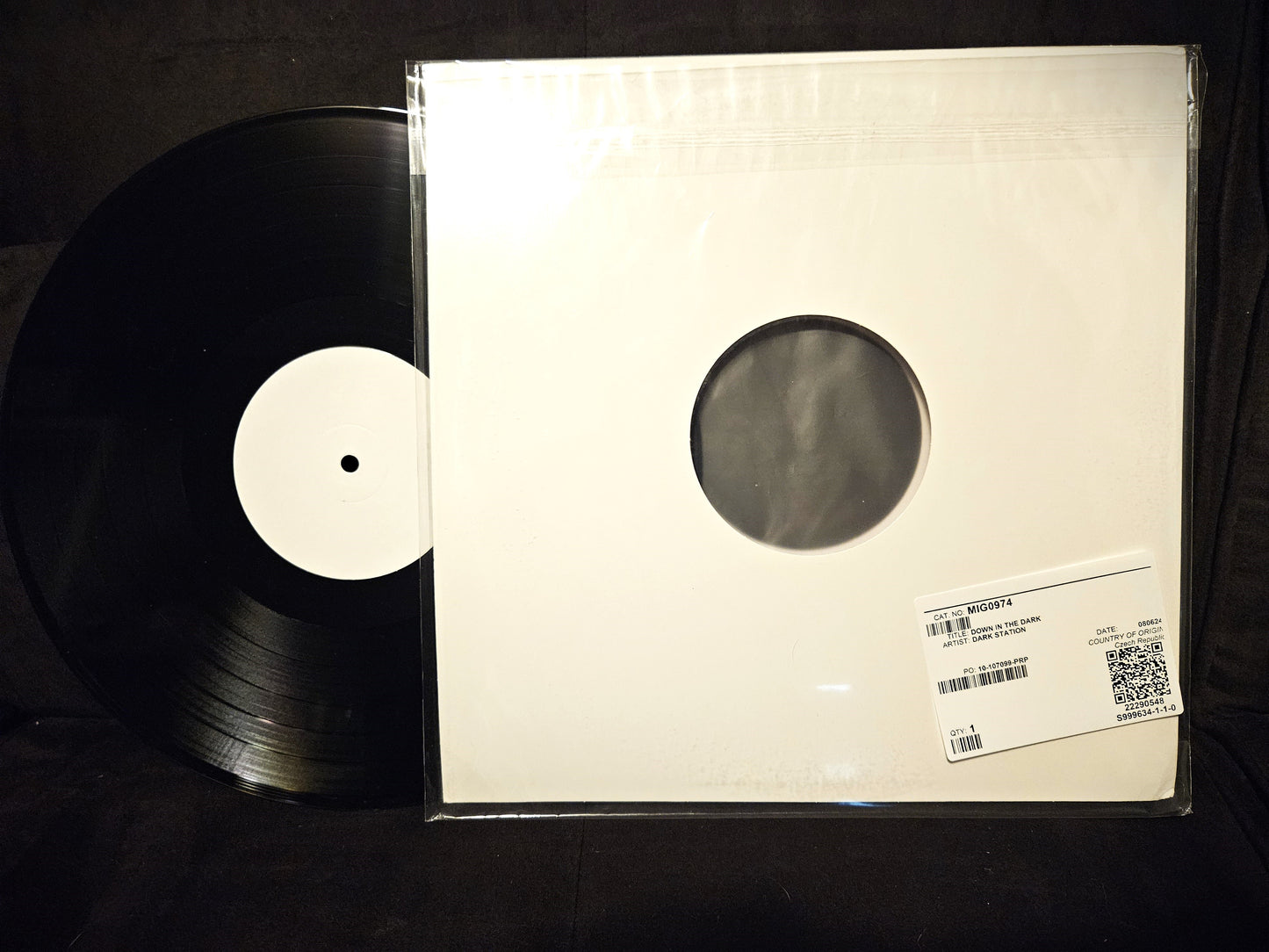 "Down in the Dark" Vinyl Test Pressing