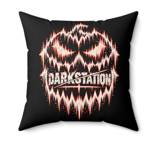 Jack-o'-lantern Suede Square Pillow